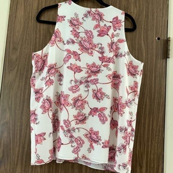 Women’s Antibes Blanc tank top. Pink, white. Large - Picture 4 of 6